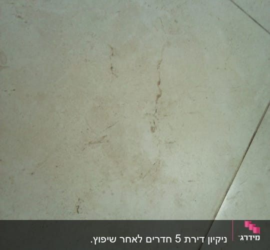 רצפה מלוכלכת עם כתמים וסדקים קלים